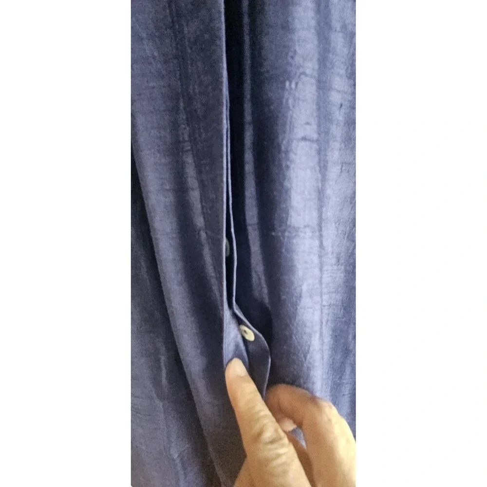 NWT Julia Amory Jane twilight blue 100% silk dupioni shirt dress
